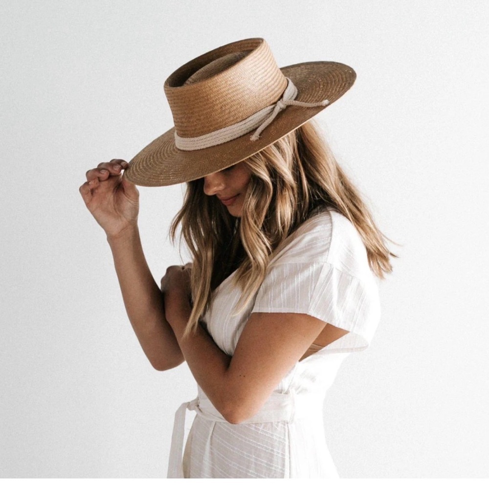 Gigi Pip BRE STRAW PORK PIE - NATURAL size S/M